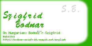 szigfrid bodnar business card